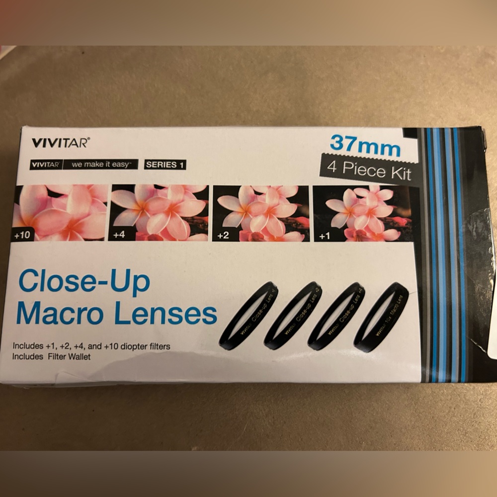 Vivitar 37mm Close-Up Macro Lenses 4 Piece Kit - Black